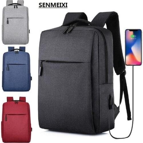 Senmeixi New Laptop Usb Backpack School Bag Rucksack Anti Theft Men Backbag Travel Daypacks Male Leisure Backpack Mochila