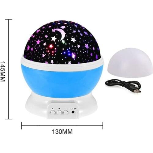 Led starry rotating starlight projection USB children stars Christmas and New Year party birthday gift lights bedside lights