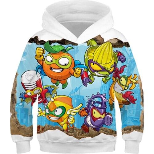 2020 Spring Fall Boys Girls Game Superzings Cartoon Sweatshirts Super Zings Children Hoodies Kids Pullover Tops Print Clothes