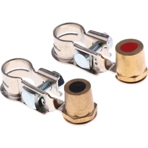 2 Pcs Universal Car Adjustable Battery Terminal Clamp Clips Connector Quick Release For VW BMW Toyota Hyundai Fiat KIA Ford Seat