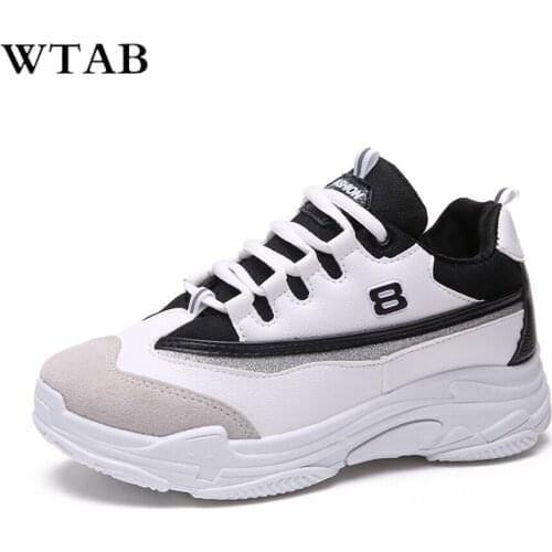 WTAB 2018 spring fashion pu women casual shoes Suede platform shoes women sneakers Ladies white Trainers chaussure femme