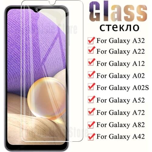 1/2PCS Tempered glass for Samsung Galaxy A32 A42 A52 A72 A22 A12 A02 A02s A82 A 32 5G 4G film screen protector protective glass