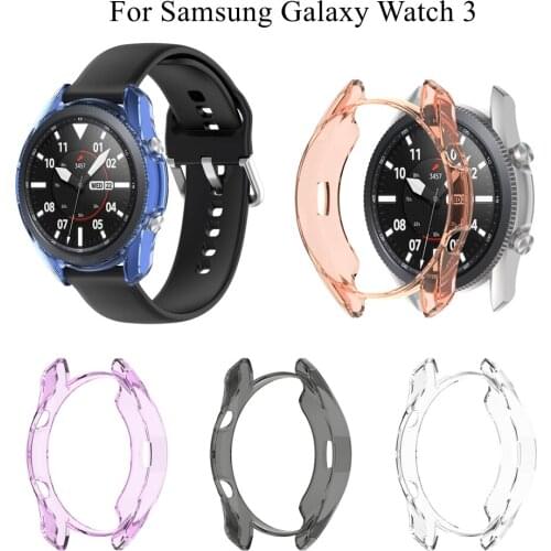 Protective Case for Samsung Galaxy Watch 3 41mm 45mm Smart Watch TPU Soft Protector Case Cover Hollow-out for Galaxy Watch3
