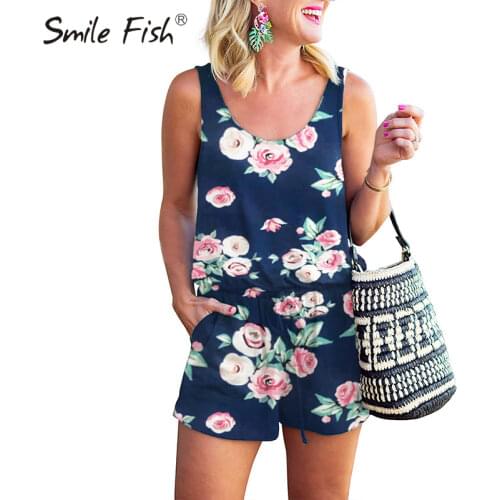 Women Summer Solid Casual Shorts Rompers O-Neck Casual Female Playsuits Sleeveless Pockets Striped Sashes Streetwear G1461