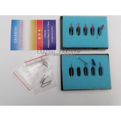 1 pc Graphtec CB09 Cutting Plotter Cutter silhouette cameo craftrobo Blade Holder 5 pcs 60 5 PCS 45 Degree Blades