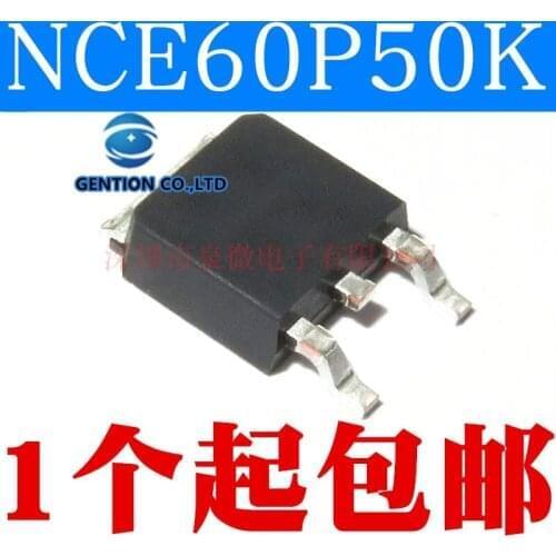 10PCS The field effect tube MOS NCE60P50 NCE60P50K P channel TO 60-252 in stock 100% new and original