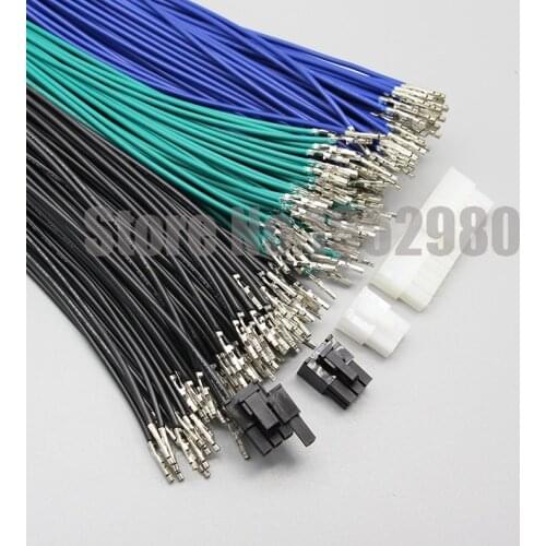 100PCS 4.2mm Pitch 5557 Female Pin Crimp with Cables for PCI-E Male Housing Multicolor 1007 20AWG 18AWG 30CM Single End