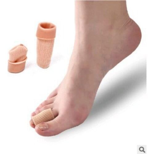 2pcs/pack Gel tool toe separator fiber Tube Corns Blisters Bunion Protector Hallux Valgus Guard Corrector Feet Care