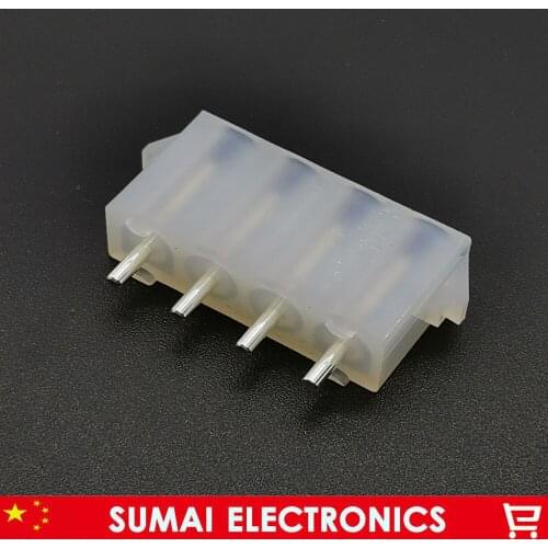 63080 4A 42002 4 Pin/way 6.3mm pitch electrical Plug for PCB/car/boat/motorbike etc. solid 4Pin