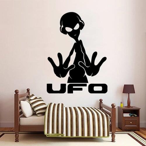 Free shipping Alien Vinyl Wall Sticker Home Decor Stikers Decor Living Room Bedroom Removable Wall Stickers Waterproof Wallpaper