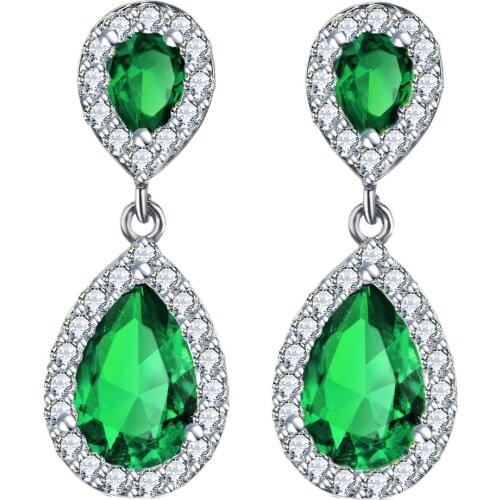 Bettyue Brand Trendy Charm AAA Cubic Zircon Double Water Drop Multicolor Jewelry Earrings For Woman Florid Wedding Birthday Gift