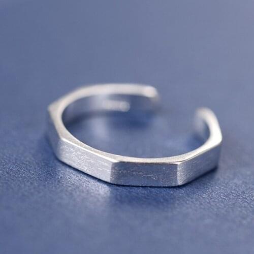 Bohemian Vintage Hexagon Rings For Women Charm Ring Party Wedding Fashion Jewelry Gifts