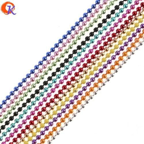2MM 20Pcs/Lot 23.6 Inches Choose Color Fashion Metal Chain Necklace Ball Chain Necklace For Handmade DIY Jewelry Accessories