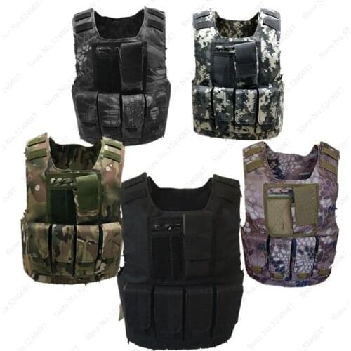 Kids Camouflage Tactical Bulletproof Vests Military Uniforms Combat Armor Army Soldier Equipment Special Forces Cosplay Costumes