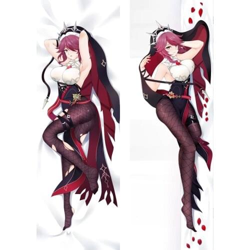 Game Genshin Impact Rosaria Dakimakura Fullbody Long Pillow Case Throw Cushion Pillow Cover DIY Cushion Decorative Peach Skin