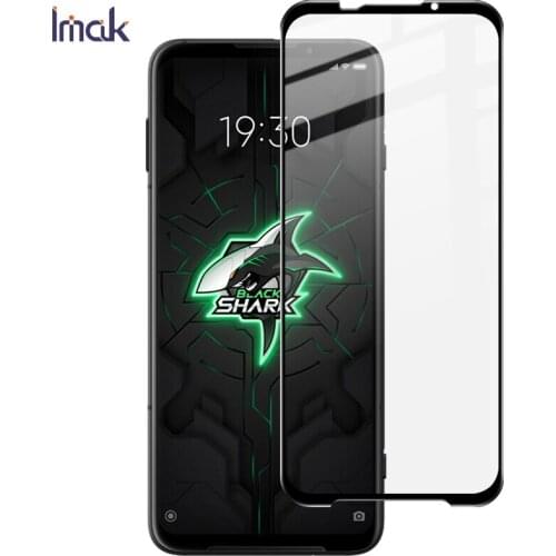Imak Pro+ Sensitive Touch Full Coverage Glass for Black Shark 3 BlackShark3 Tempered Glass by Full AB Glue Adsorb