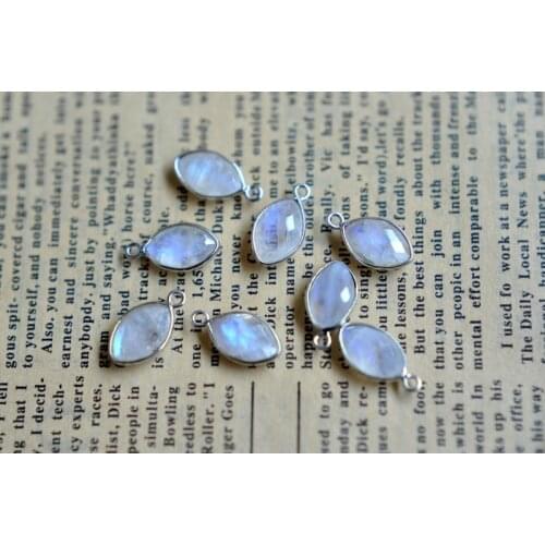 Indian handmade natural moonstone sterling silver edging pendant, one price