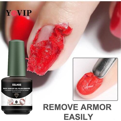 15ml Nail Gel Polish Remover Natural Magic Remover Healthy Fast Soak Off Gel Nail Polish UV Base Top Coat Burst Glue Nail Art