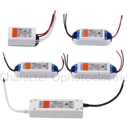 AC 110 v 220 v power supply transformers to DC 12V led for outdoor led strip lamp 18W/28W/ 48W/72W/ 100W driver adapter
