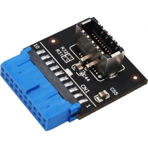 Converter Card High-speed Stable Transmission Plug Play USB3.0 19Pin to Type-E 20Pin Motherboard Header for Desktop