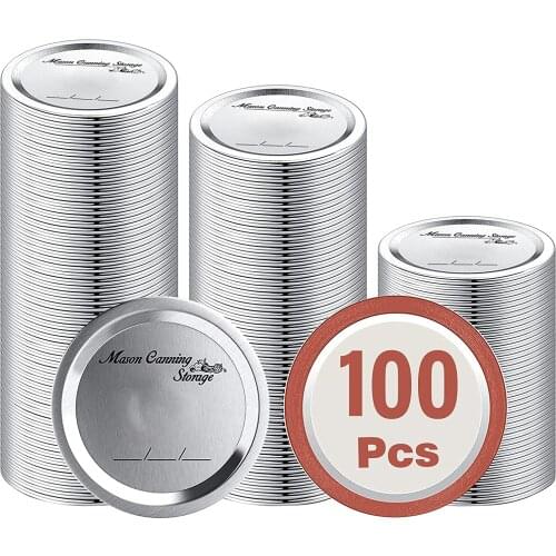 100 Pieces-70mm Can Lids Split Metal Lids 100% Fitting And Airtight Leak-Proof And Safety Lids Regular Lids For Ball Kerr Cans