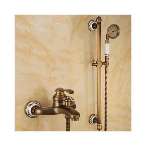 Brass antique bronze finished Wall Mounted single lever bathroom shower Mixer Set Water Tap torneira chuveiro ducha