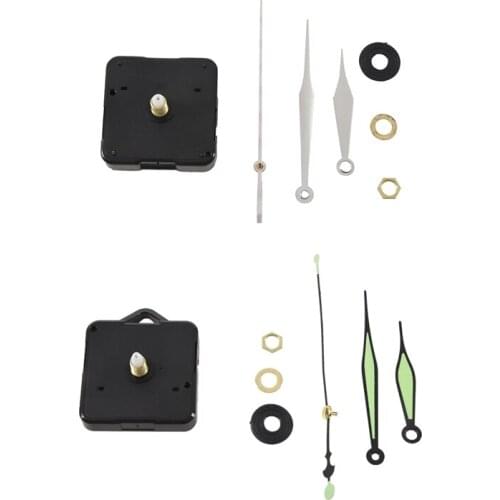 2Set Quartz Clock Movement Mechanism DIY Repair Parts + Luminous Hands with Clock Movement Mechanism Hour Minute