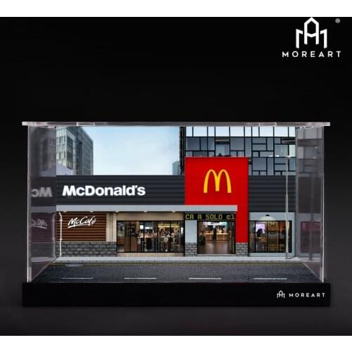 MoreArt 1:64 McDonald' Stores Spolice Doll Assemble Scenario Model