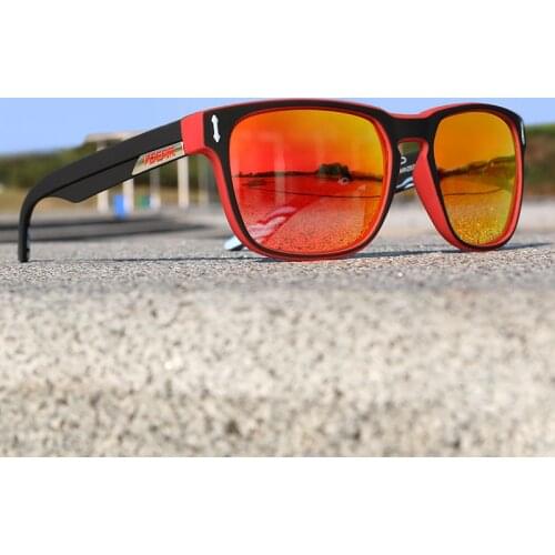 Metal hinge KDEAM Mirrored Polarized Sunglasses Men Square Sport Sun Glasses matte soft cover Frame Women UV With Case KD1302
