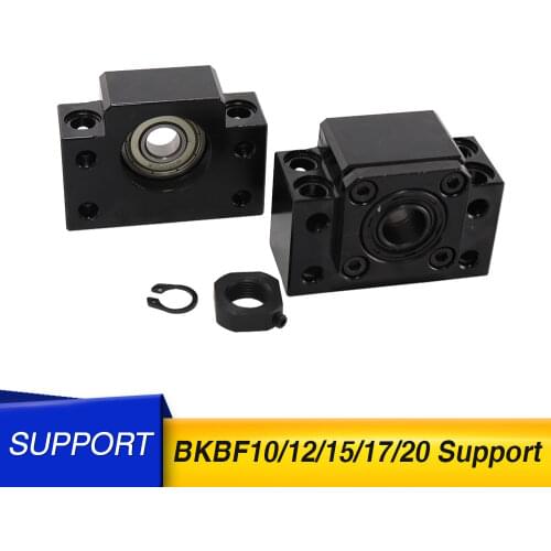 BK BF Set one pc of BK12/10/15/17/20 and one pc BF12 for RM1204 SFU1605 sfu2005 Ball Screw End Support for CNC parts