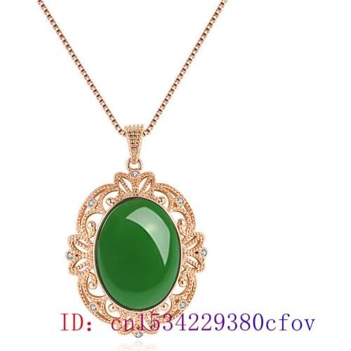 Jade Water drop Pendant Amulet Charm Agate Chinese Gifts Necklace Women Jewelry Gemstone Fashion 925 Silver Natural Chalcedony