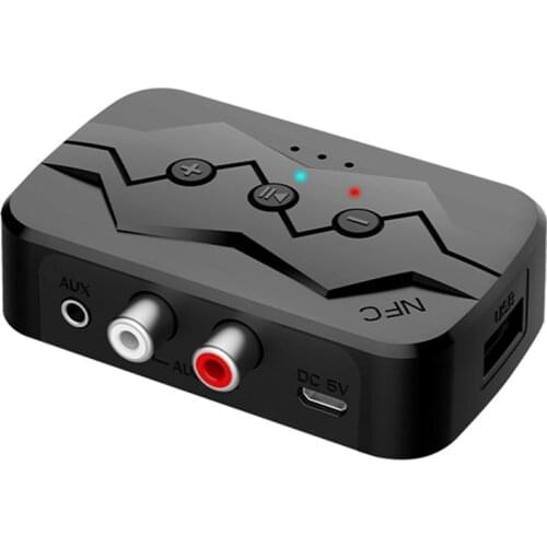 NFC Bluetooth 5.0 Receiver Transmitter FM Stereo AUX 3.5mm Jack RCA Optical Wireless NFC Bluetooth Audio Adapter for TV