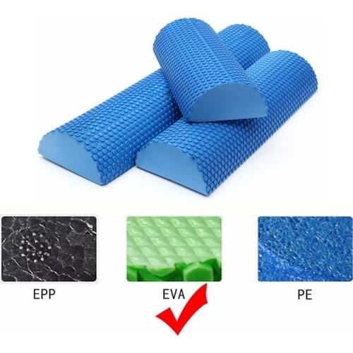 New Half Round EVA Yoga Foam Roller Foam Roll Massage Floating Point Yoga Roller Fitness Exercise Yoga Blocks 30/45/60cm