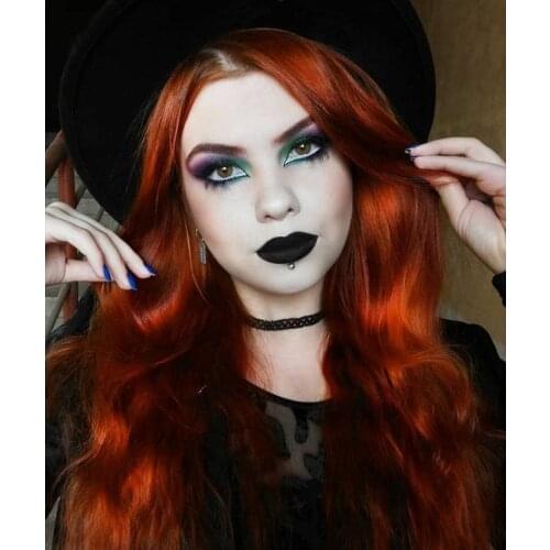 Copper Red Orange Wigs for Women Long Body Wave Synthetic Lace Front Wig Heat Resistant Fiber Hair Celebrity Girl Cosplay Wigs