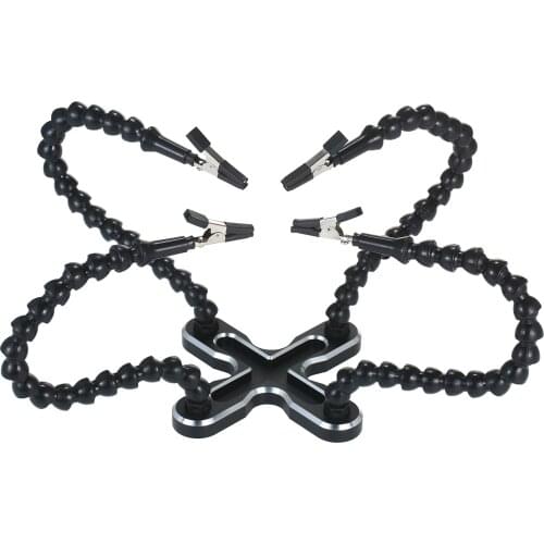 Soldering Station Welding Repair Third Hand Multifunctional Welding Tool PCB Holder Flexible 4 Arm Alloy Stand