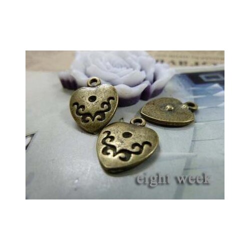 Zinc alloy pendant jewelry accessories diy handmade material charms 13 x16mm solid love