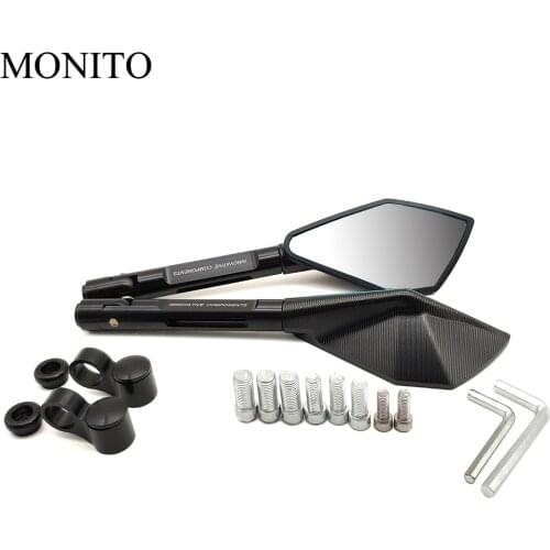 Full CNC Aluminum Motorcycle Mirrors Rearview Blind Spot Side Mirror For BMW C400GT C600 C650 C650GT Sport F650GS F700GS F800R