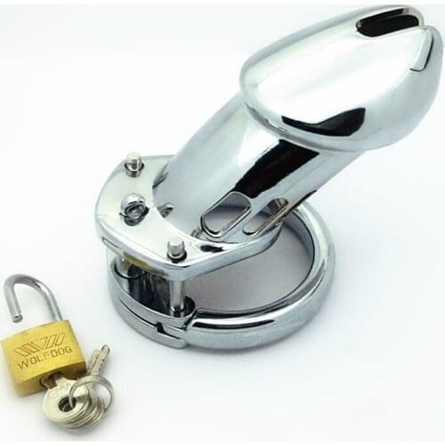 304 Stainless Steel Chastity Lock Chastity Cage Belt Metal Penis Lock BDSM Sex Toys For Man Stimulate Adult Alternative Products