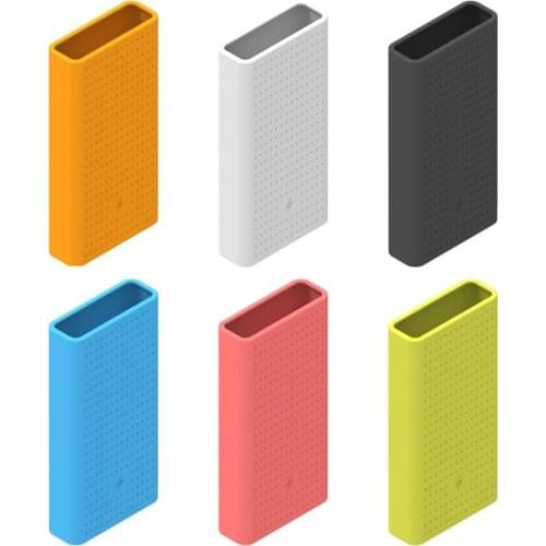 Dust-Proof Solid Color Soft Silicone Case Protective Cover for Xiaomi 20000mAh Power Bank