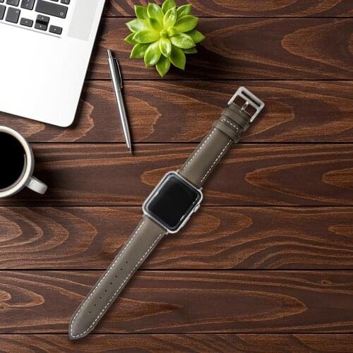 Leather strap for Apple watch band 44mm 40mm iWatch band 38mm 42mm Single tour watchband bracelet Apple watch series 5 4 3 6 se