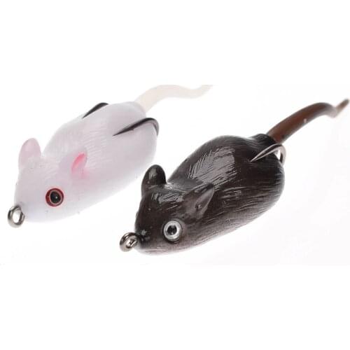 Soft Rubber Mouse Fishing Lures Baits Top Water Tackle Hooks Tackle Water Rubber Bait Top Baits Hooks Fishing Mouse