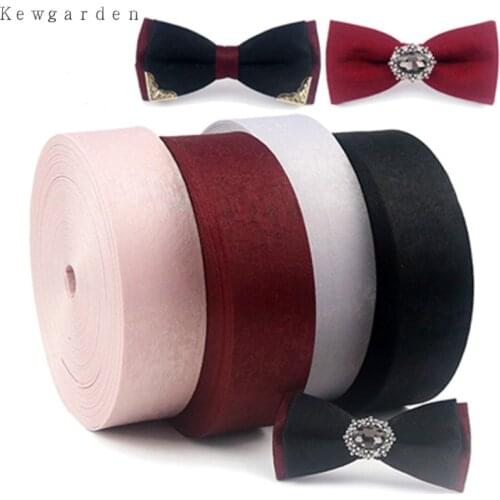 40mm 4cm High quality Silk plush Layerling Cloth Ribbons DIY bowknot accessories satin ribbon handmade tape riband 5m/lot