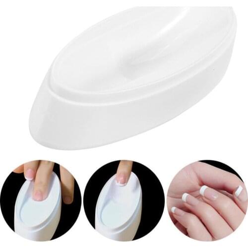 Shellhard 1pc White Nail Dipping Powder French Tray PVC Manicure Mold Nail Dip Container For Nail Art Tool