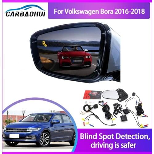 BSA BSM BSD Blind Spot Monitoring System 24GHZ Millimeter Waves Mirror LED Light Warning For Volkswagen Bora 2016-2018