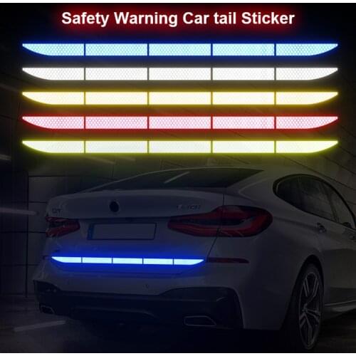 Car Reflective Sticker Trunk Warning Anti-collision Strip For Audi A3 A4L A5 A6L A7 Suzuki Swift Grand Vitara Sx4 Jimny