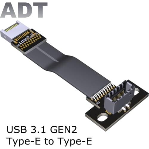 ADT F6A-F9T USB3.1 GEN2 Type-E to Type-E Extension Cable Internal USB 3.1 E Type Male To Female Motherboard With Screw Holes