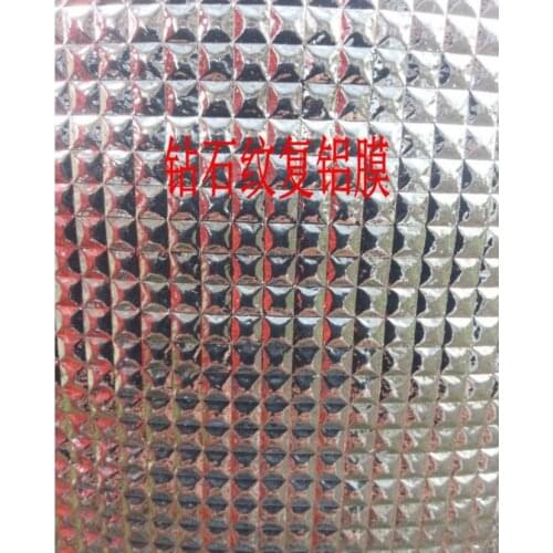 Thickness 2mm lattice pattern aluminum foil sponge, reflective insulation materials, packaging materials.lenght 5