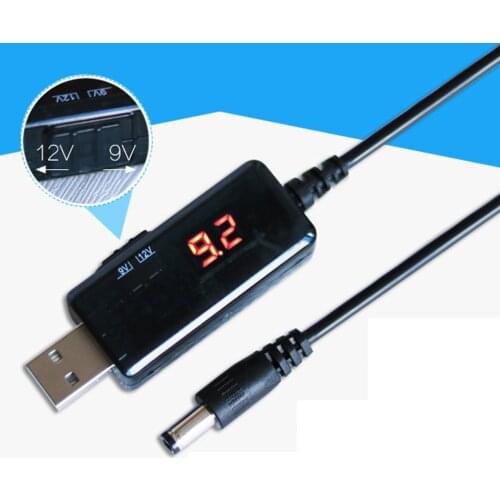 USB Boost Converter DC 5V to 9V 12V USB Step-up Converter Cable + 3.5x1.35mm Connecter For Power Supply/Charger/Power Converter