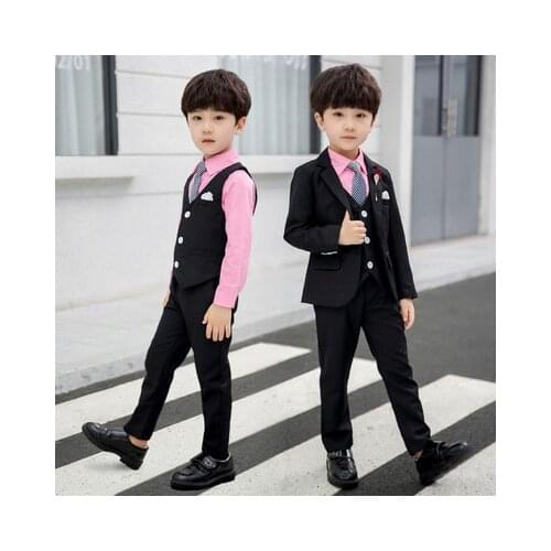 2021 Spring Autumn New Childrens Boys Blazer Suit Korean Handsome Boy Jacket Performance Suit Kids Gentleman Blazer Sets 2-12Y