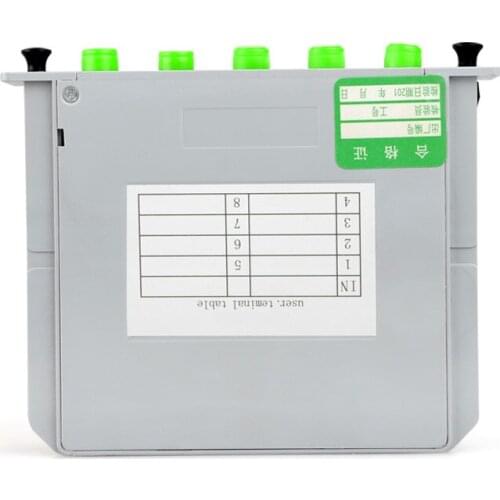 Fiber optic splitter 1 : 4 FC APC Cassette PLC 1x4 optical splitter 1-4 box CATV FTTH factory OEM
